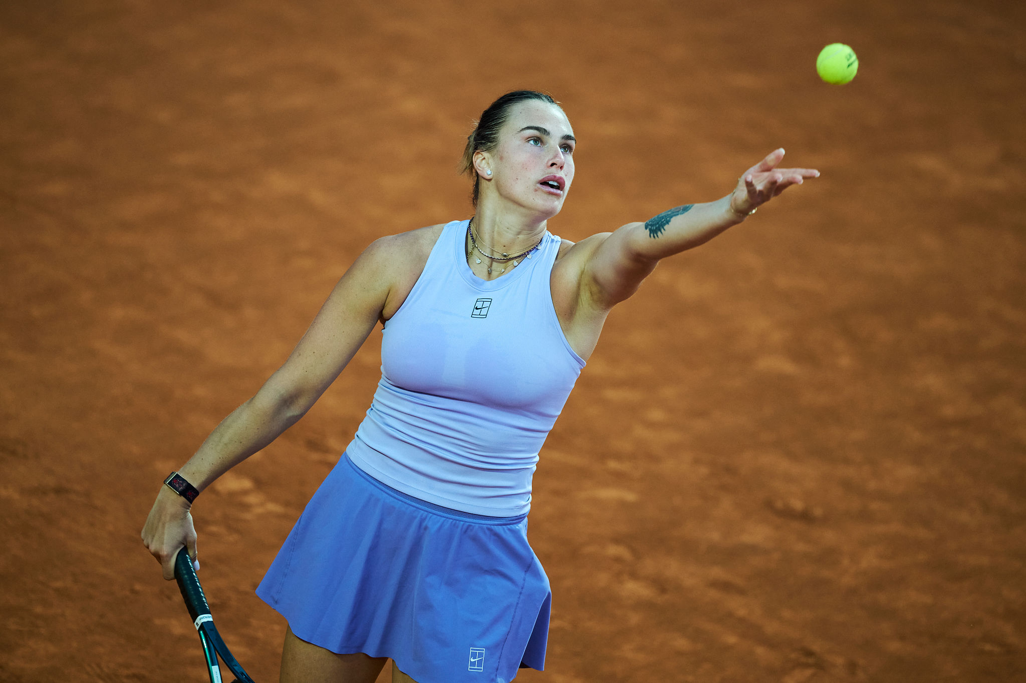 Sabalenka a Roma per la rivincita: primo allenamento al Foro Italico